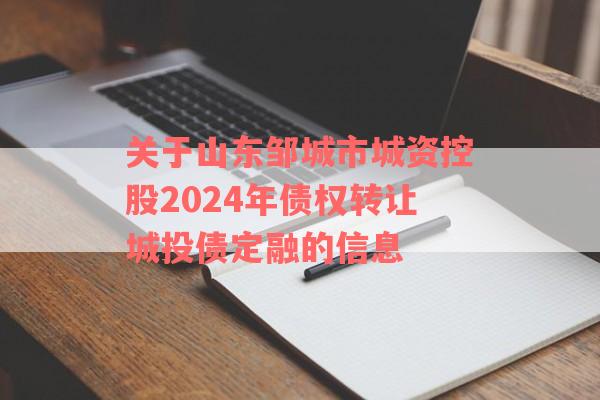 关于山东邹城市城资控股2024年债权转让城投债定融的信息