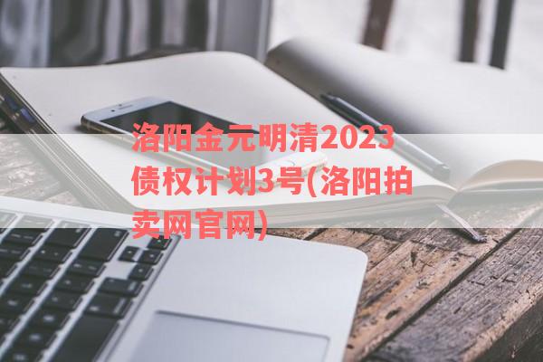 洛阳金元明清2023债权计划3号(洛阳拍卖网官网)